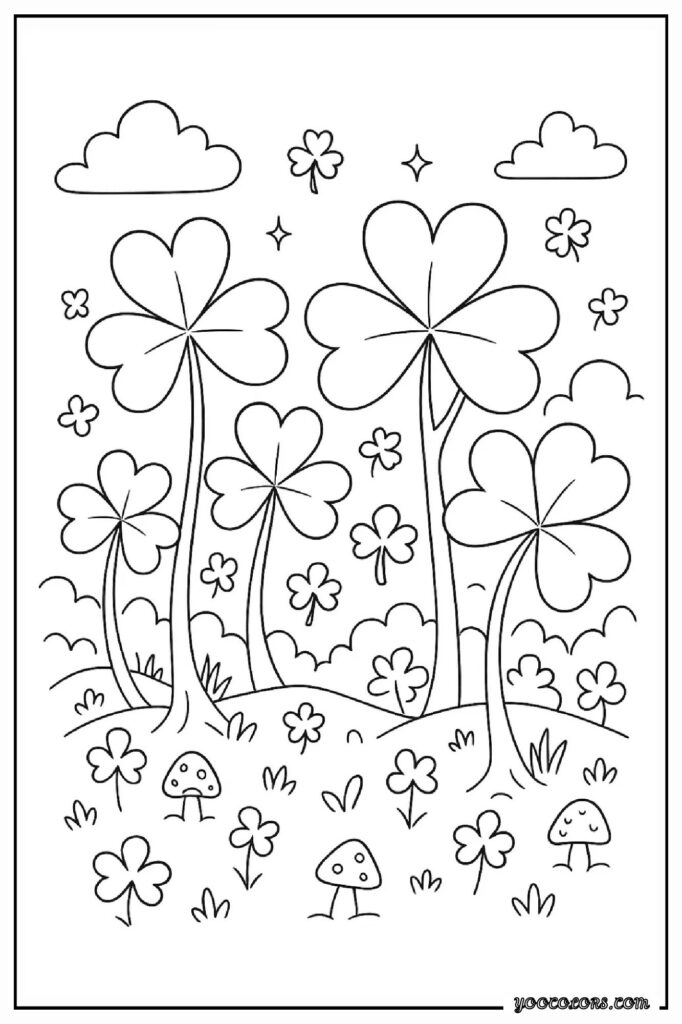 Shamrock Coloring Pages: A Fun, Easy Way to Celebrate St. Patrick’s Day with Kids 15 shamrock COLORING PAGES 12 pdf