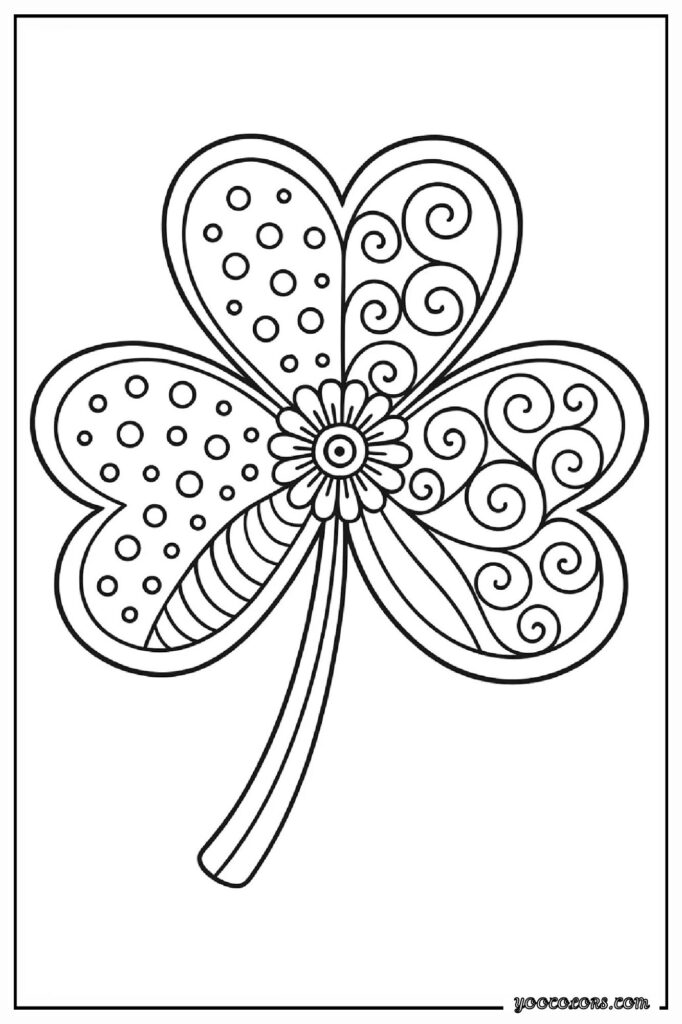 Shamrock Coloring Pages: A Fun, Easy Way to Celebrate St. Patrick’s Day with Kids 14 shamrock COLORING PAGES 13 pdf