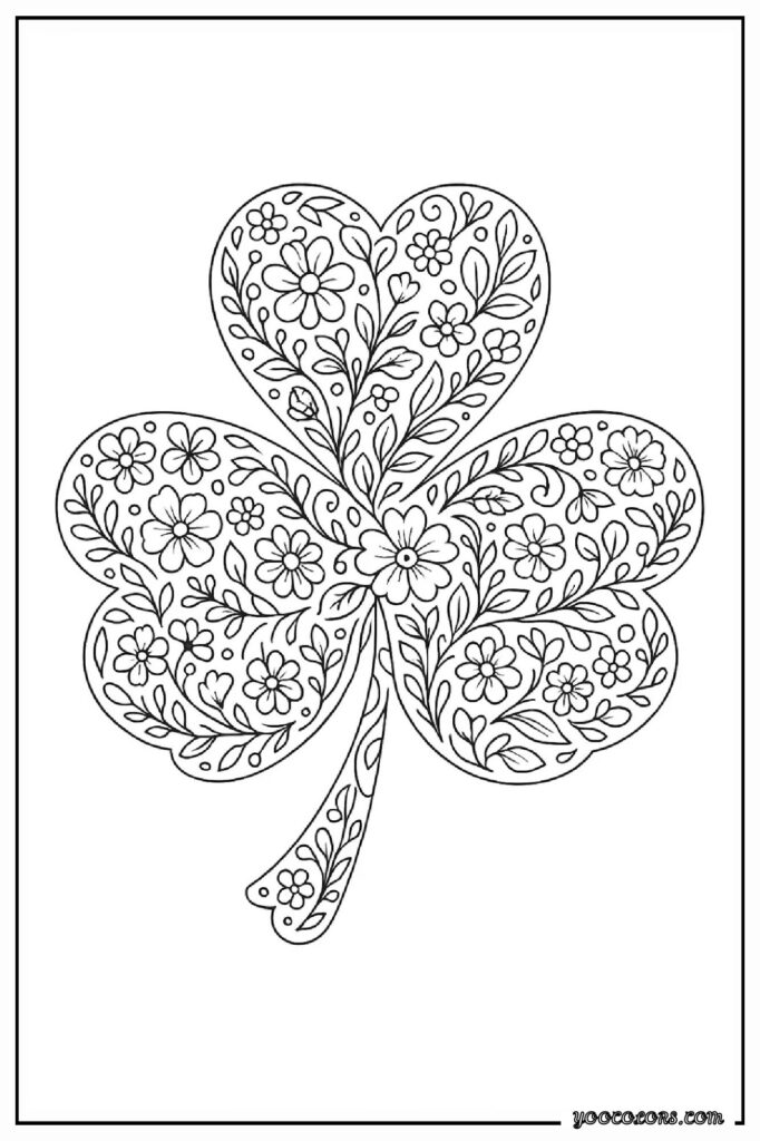 Shamrock Coloring Pages: A Fun, Easy Way to Celebrate St. Patrick’s Day with Kids 19 shamrock COLORING PAGES 17 pdf
