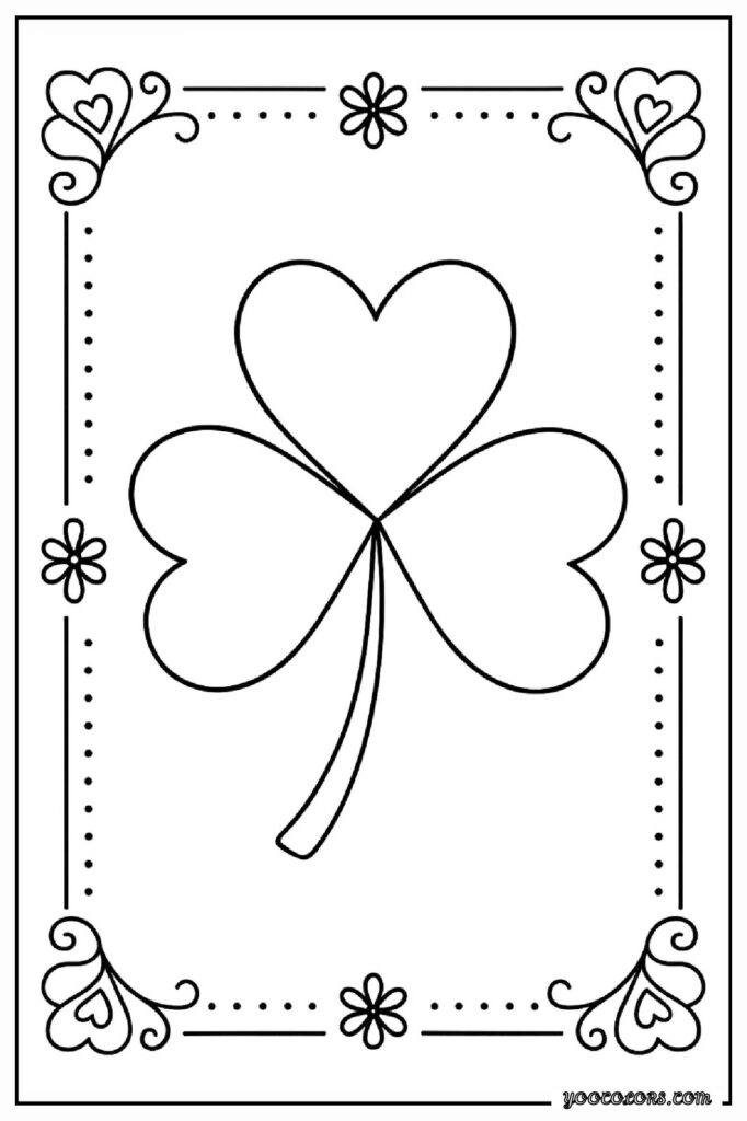 Shamrock Coloring Pages: A Fun, Easy Way to Celebrate St. Patrick’s Day with Kids 4 shamrock COLORING PAGES 3 pdf