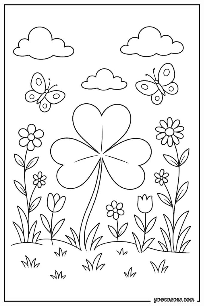Shamrock Coloring Pages: A Fun, Easy Way to Celebrate St. Patrick’s Day with Kids 8 shamrock COLORING PAGES 7 pdf