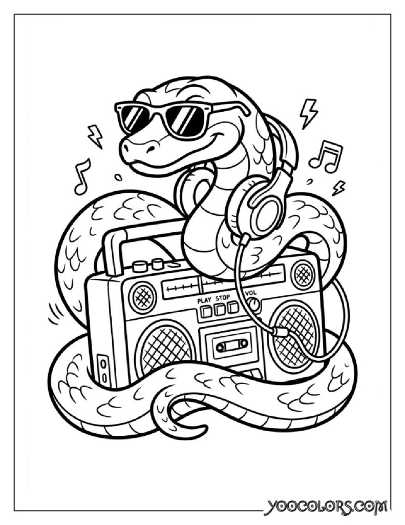 Dope Coloring Pages: The Free Printable Pack Your Kids (and You) Will Actually Be Excited About 21 Snake wearing sunglasses and hea… 202608281541 pdf