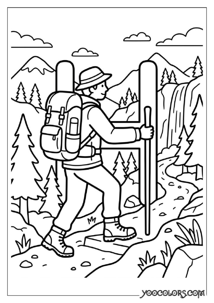 Alphabet Coloring Pages: The Free Printable Pack That Makes Learning Letters Actually Fun 10 Hiker standing on mountain trail 202609020001 pdf