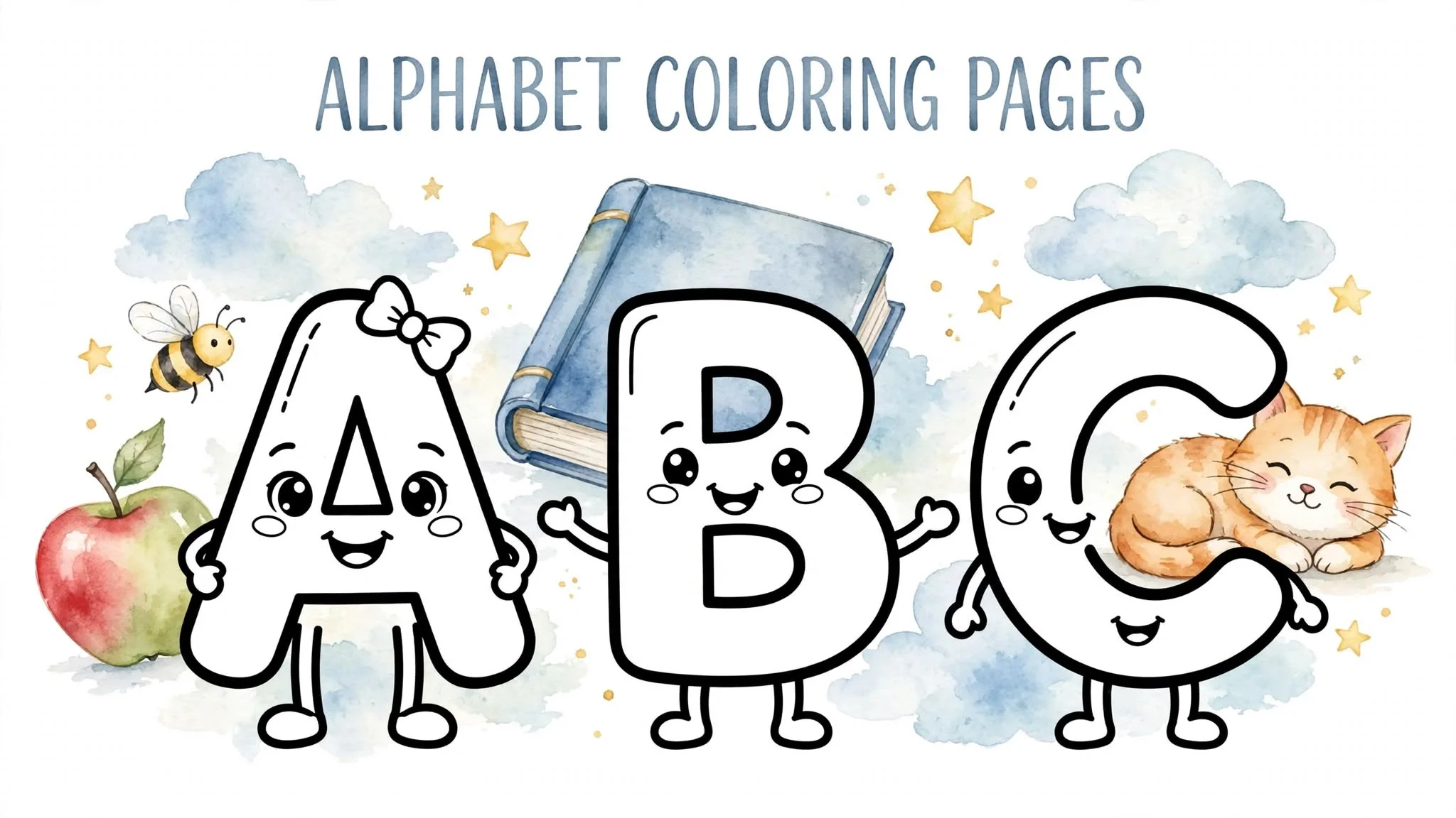26 Alphabet Coloring Pages Education With Fun For Kids