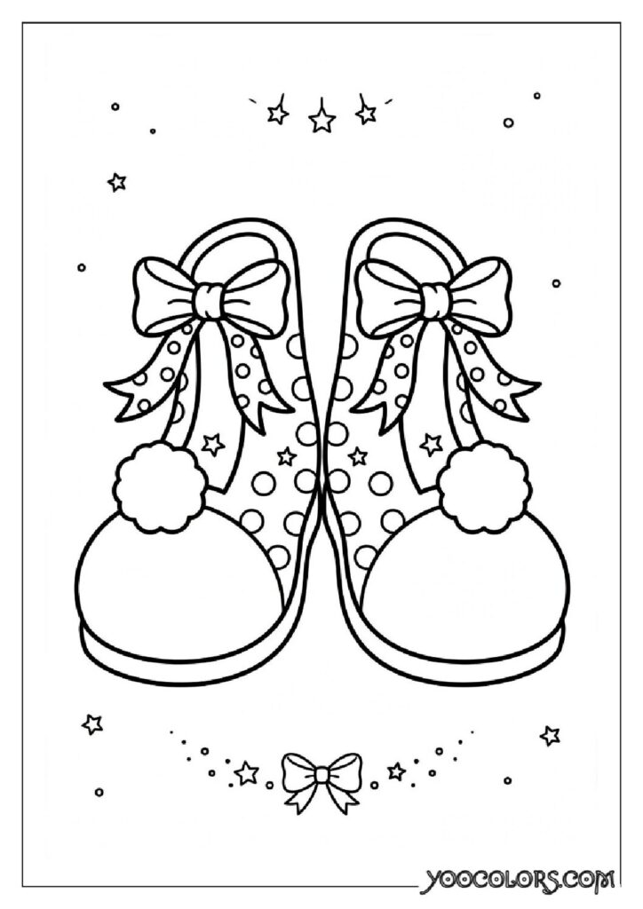 Shoe Coloring Pages 10 clown shoes coloring page pdf