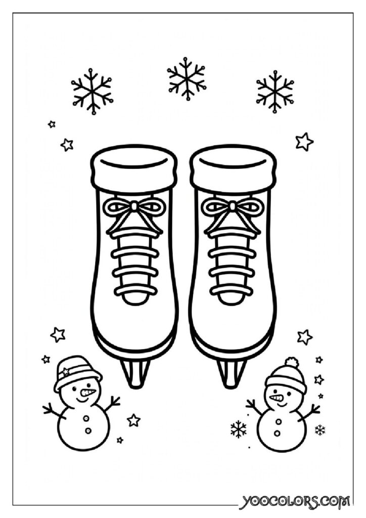 Shoe Coloring Pages 17 ice skates coloring page pdf