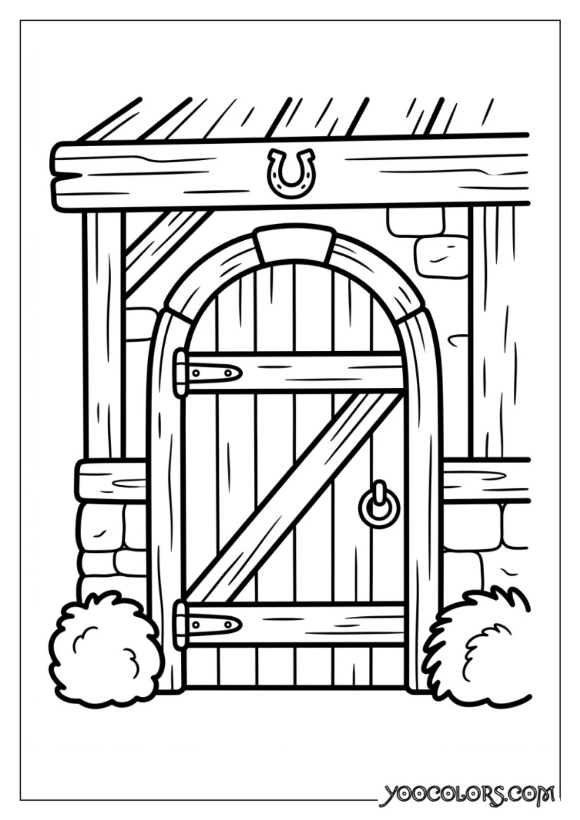 Nativity Coloring Pages: Free Printable Christmas Scenes for Kids 38 Minimalist wooden stable door ou…