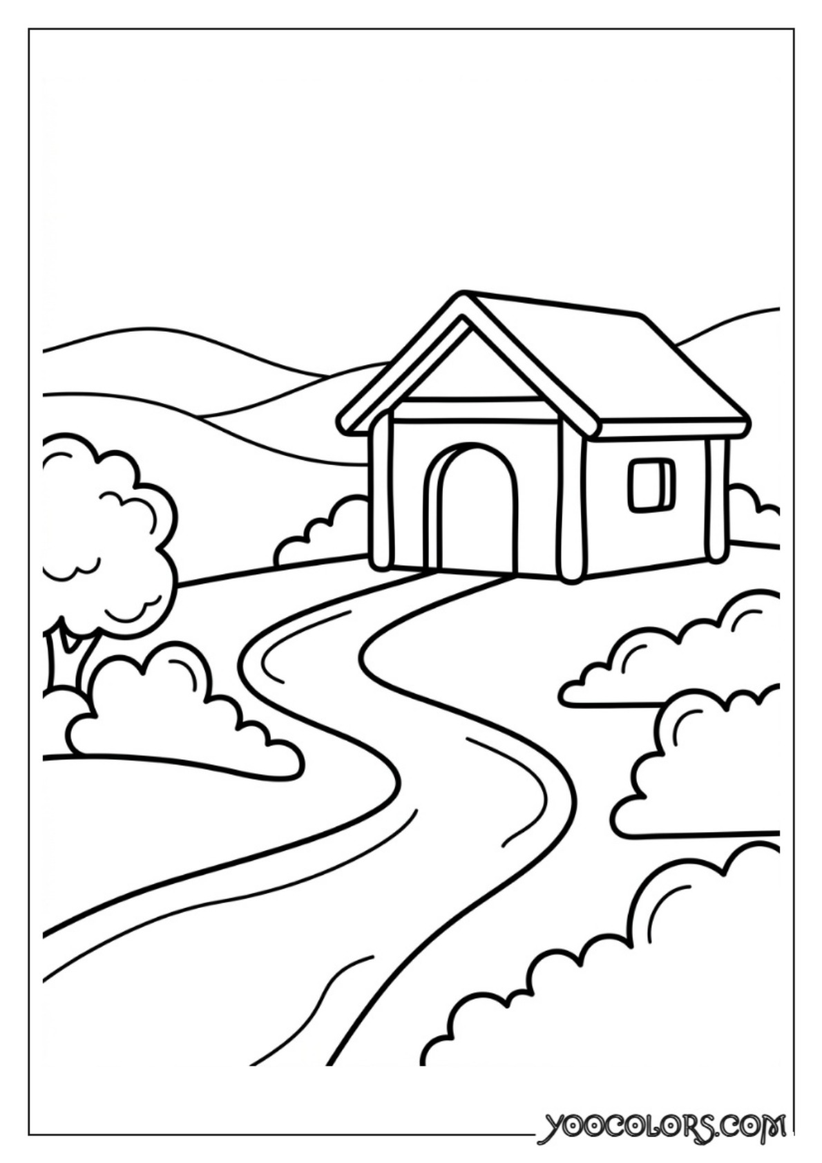 Nativity Coloring Pages: Free Printable Christmas Scenes for Kids 43 Path leading to stable