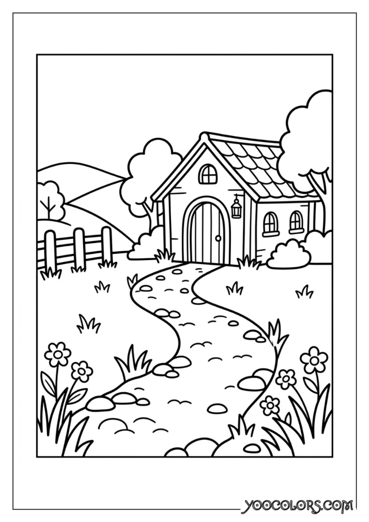 Nativity Coloring Pages: Free Printable Christmas Scenes for Kids 44 Path leading to stable