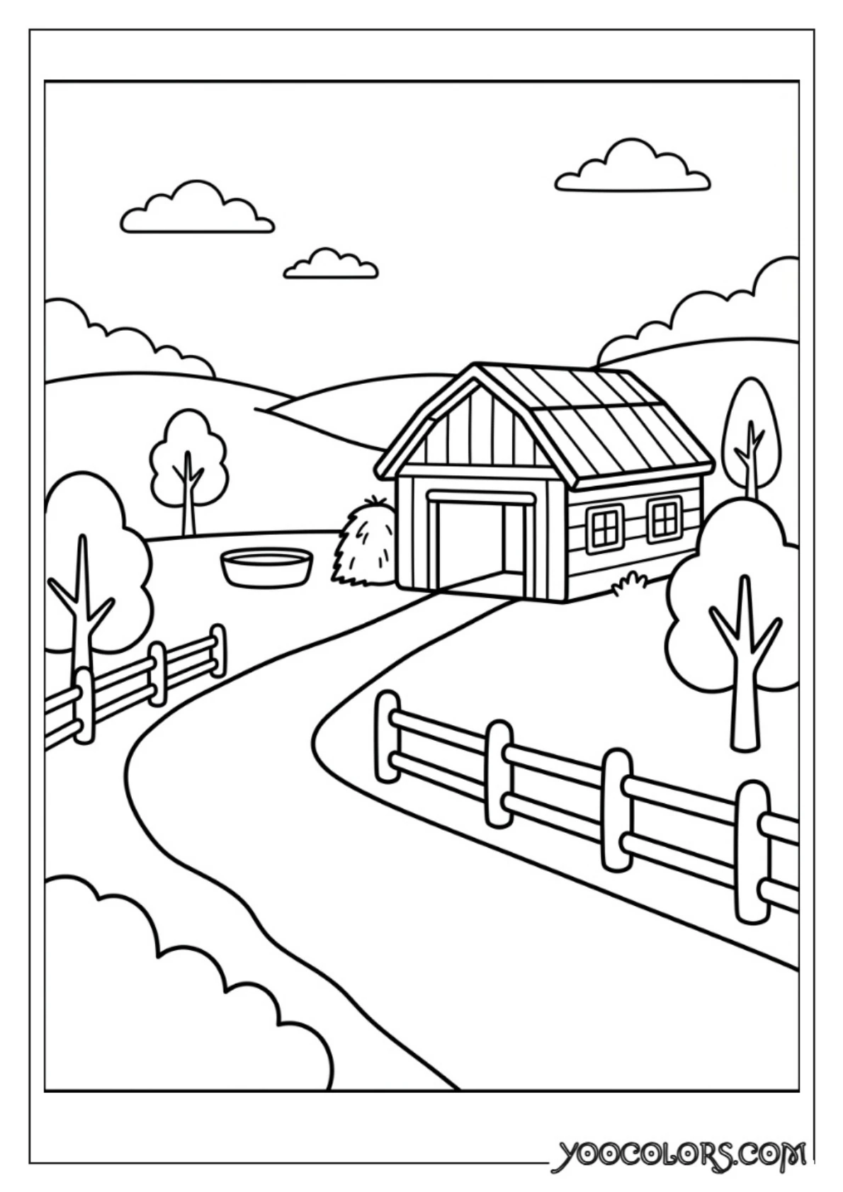 Nativity Coloring Pages: Free Printable Christmas Scenes for Kids 45 Path leading to stable
