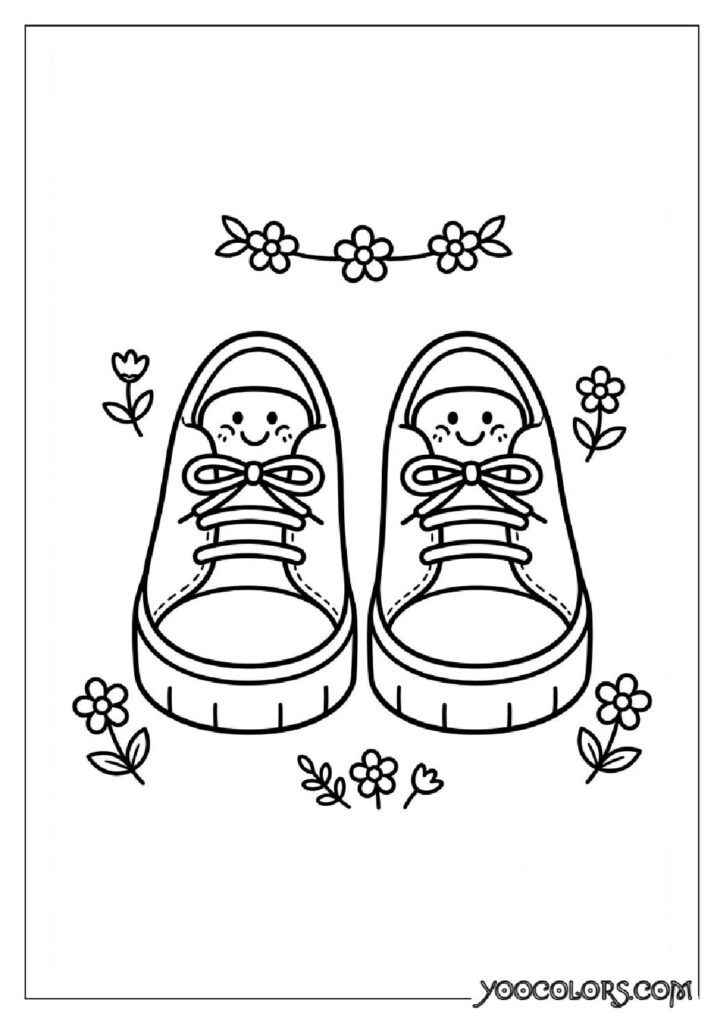 Shoe Coloring Pages 3 platform sneakers coloring page pdf
