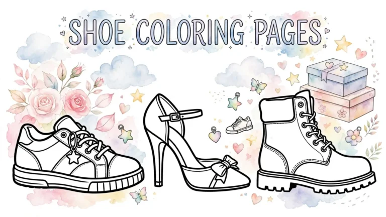 shoe coloring pages
