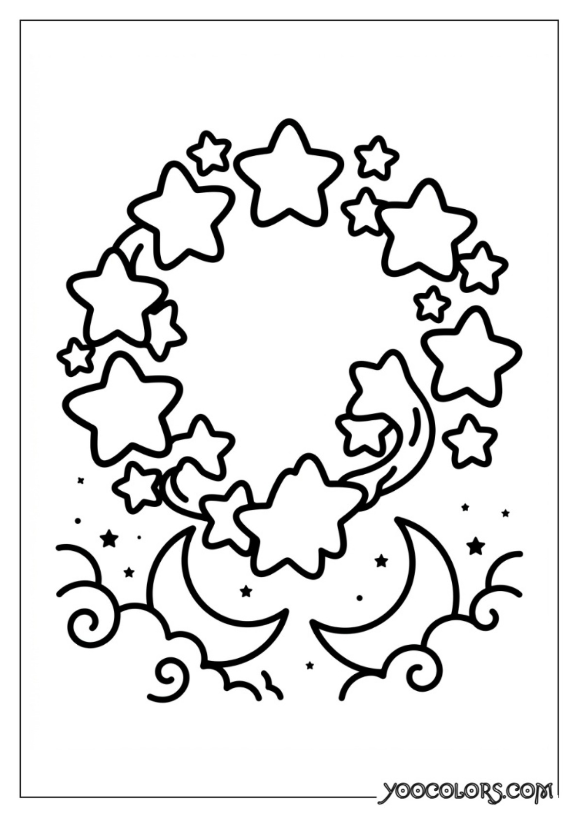 Nativity Coloring Pages: Free Printable Christmas Scenes for Kids 73 Stars forming pattern night sky