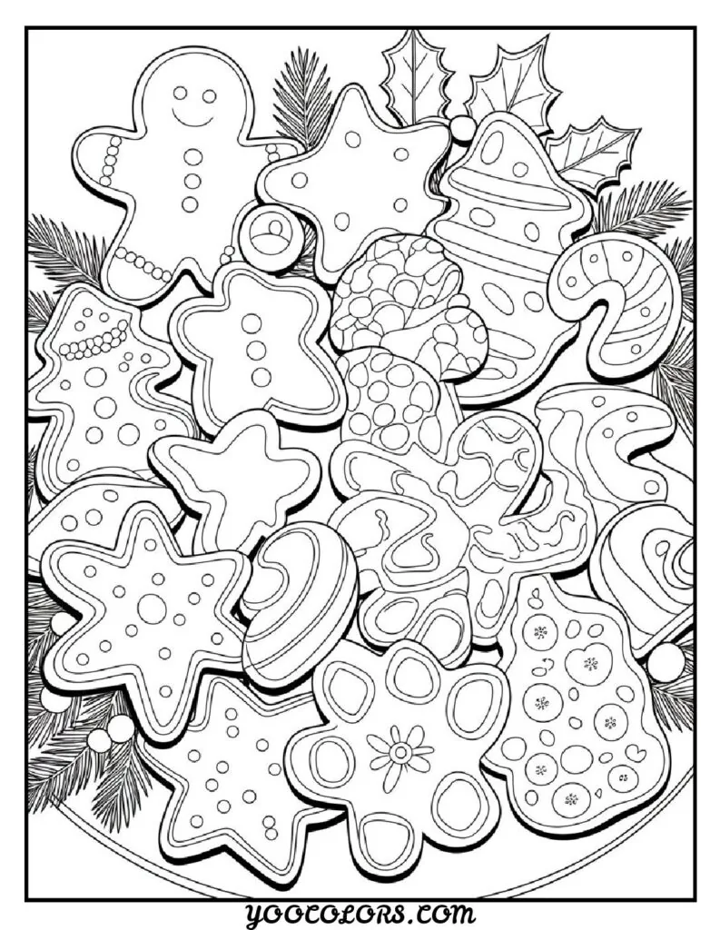 Christmas Coloring Pages for Kids: Top 23 Festive Designs to Print 17 CHRISTMAS COLORING PAGES Christmas cookie coloring pages pdf
