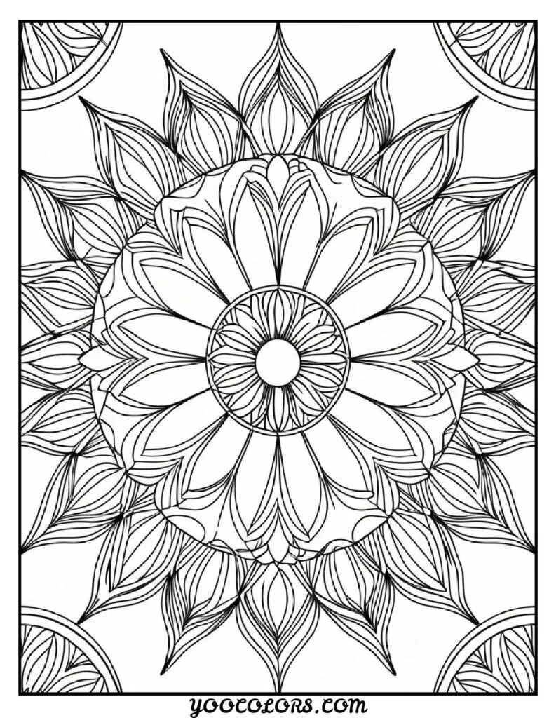 Free Printable Mandala Coloring Pages: 26 Intricate Designs Blending Art, and Spirituality 12 Mandala flowers coloring pages abstract mandala design pdf