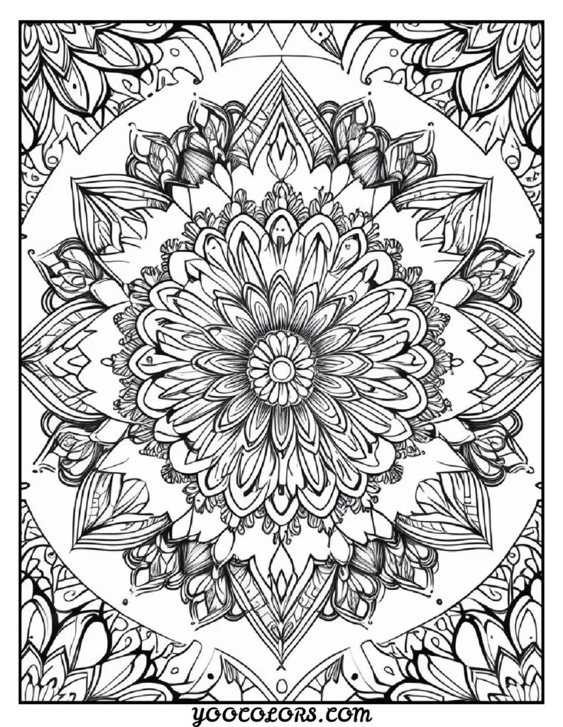 Free Printable Mandala Coloring Pages: 26 Intricate Designs Blending Art, and Spirituality 18 Mandala flowers coloring pages complex mandala sheets pdf