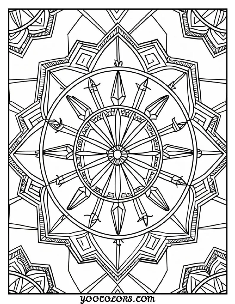 Free Printable Mandala Coloring Pages: 26 Intricate Designs Blending Art, and Spirituality 27 Mandala flowers coloring pages geometric sheets pdf