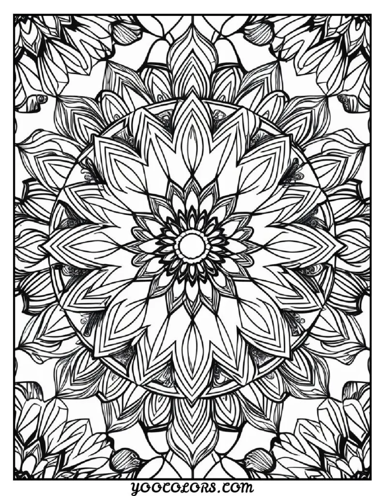 Free Printable Mandala Coloring Pages: 26 Intricate Designs Blending Art, and Spirituality 7 Mandala flowers coloring pages intricate mandala design pdf