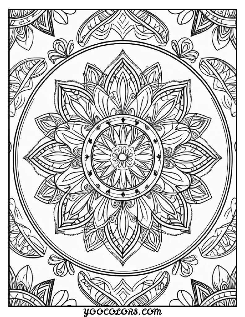 Free Printable Mandala Coloring Pages: 26 Intricate Designs Blending Art, and Spirituality 25 Mandala flowers coloring pages mandala for card making pdf