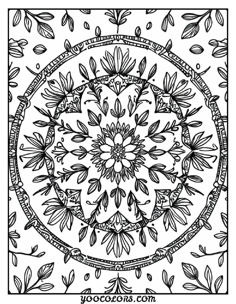 Free Printable Mandala Coloring Pages: 26 Intricate Designs Blending Art, and Spirituality 16 Mandala flowers coloring pages nature inspired mandala sheet pdf
