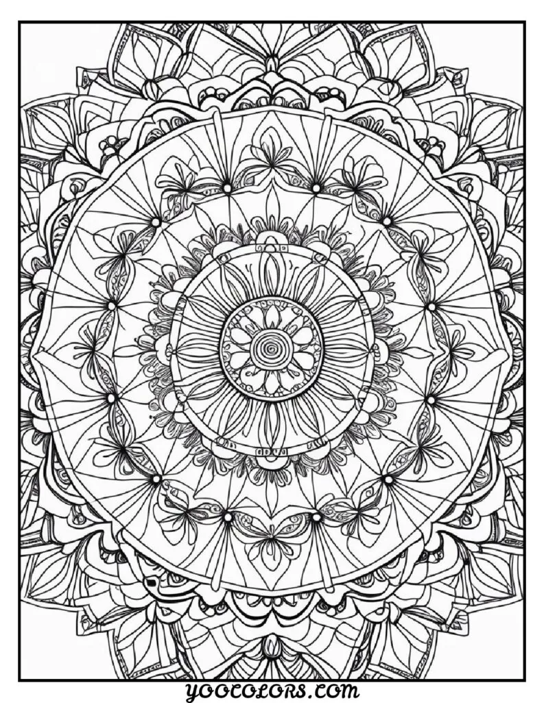 Free Printable Mandala Coloring Pages: 26 Intricate Designs Blending Art, and Spirituality 21 Mandala flowers coloring pages printable mandala pdf