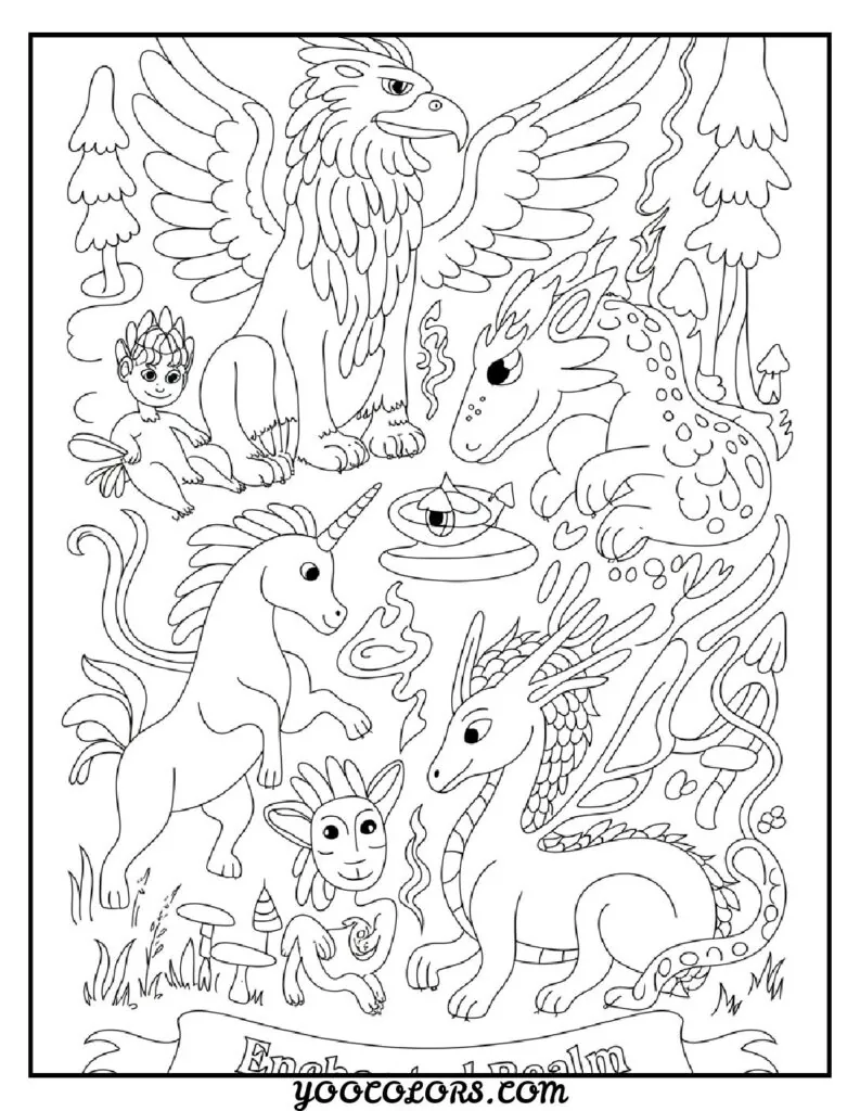 Adult Coloring Page Ideas: 60 Best Designs for Relaxation and Creativity 47 adult coloring pages Fantasy creatures and mythical beasts 1 pdf