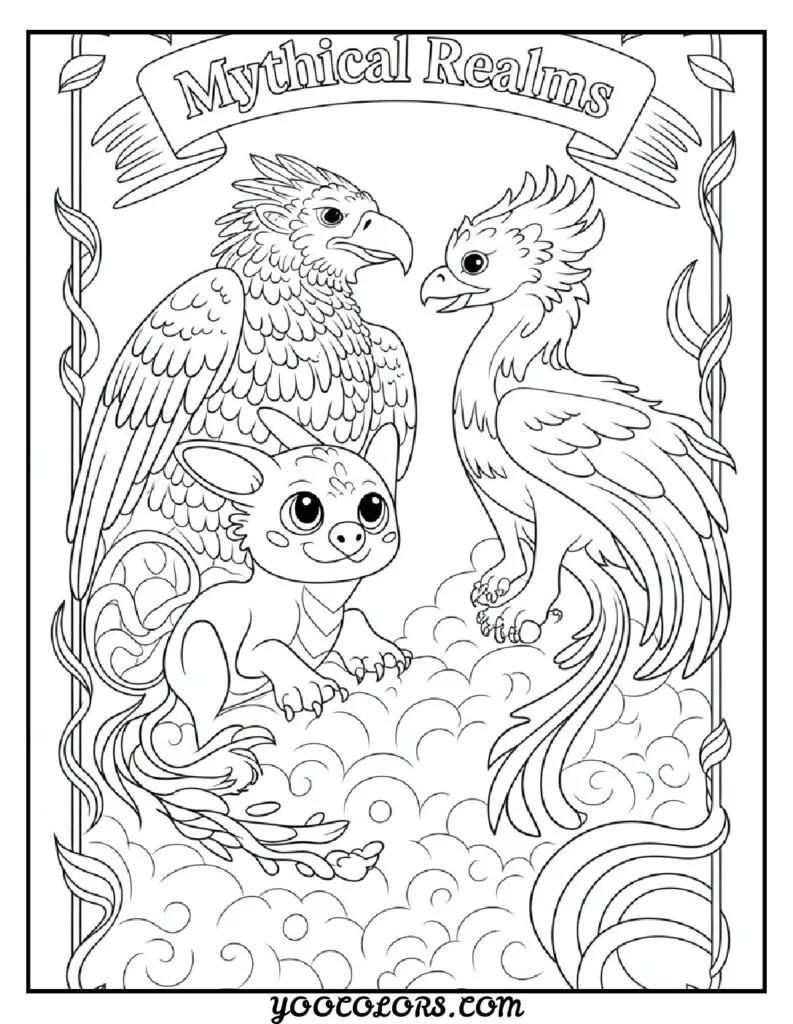 Adult Coloring Page Ideas: 60 Best Designs for Relaxation and Creativity 46 adult coloring pages Fantasy creatures and mythical beasts 2 pdf