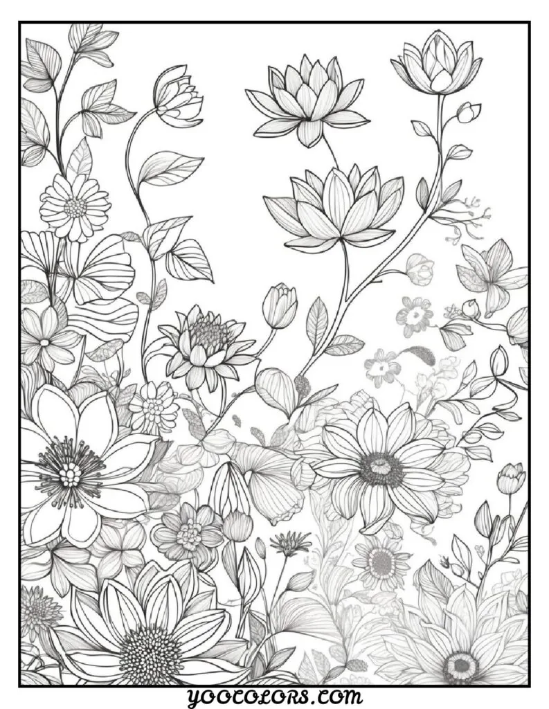 Adult Coloring Page Ideas: 60 Best Designs for Relaxation and Creativity 8 adult coloring pages floral design 4 pdf