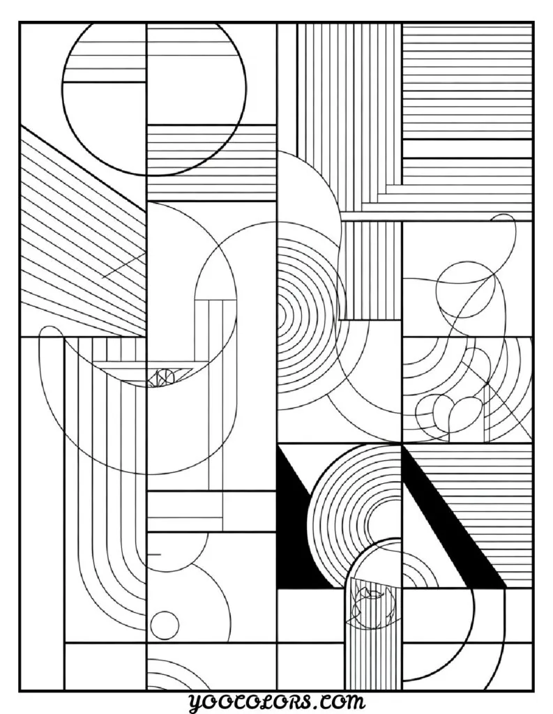Adult Coloring Page Ideas: 60 Best Designs for Relaxation and Creativity 27 adult coloring pages geometric abstract art 1 pdf