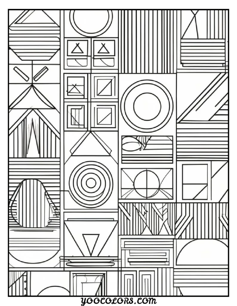 Adult Coloring Page Ideas: 60 Best Designs for Relaxation and Creativity 29 adult coloring pages geometric abstract art 3 pdf