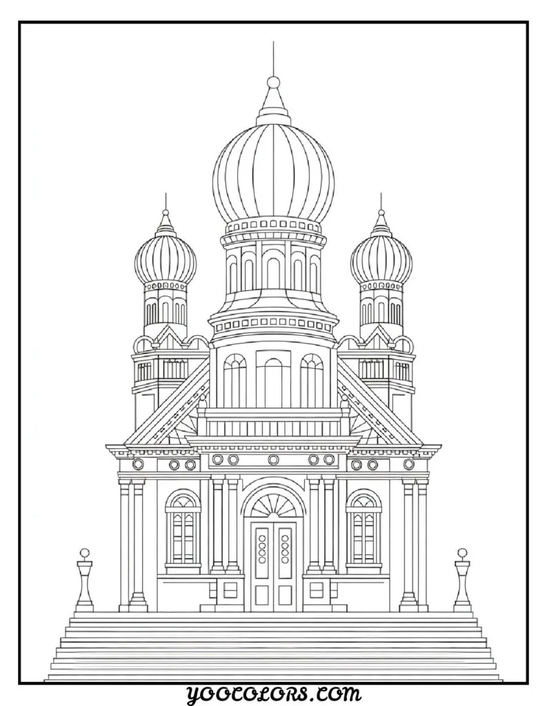 Adult Coloring Page Ideas: 60 Best Designs for Relaxation and Creativity 39 adult coloring pages historic architecture illustration 1 pdf