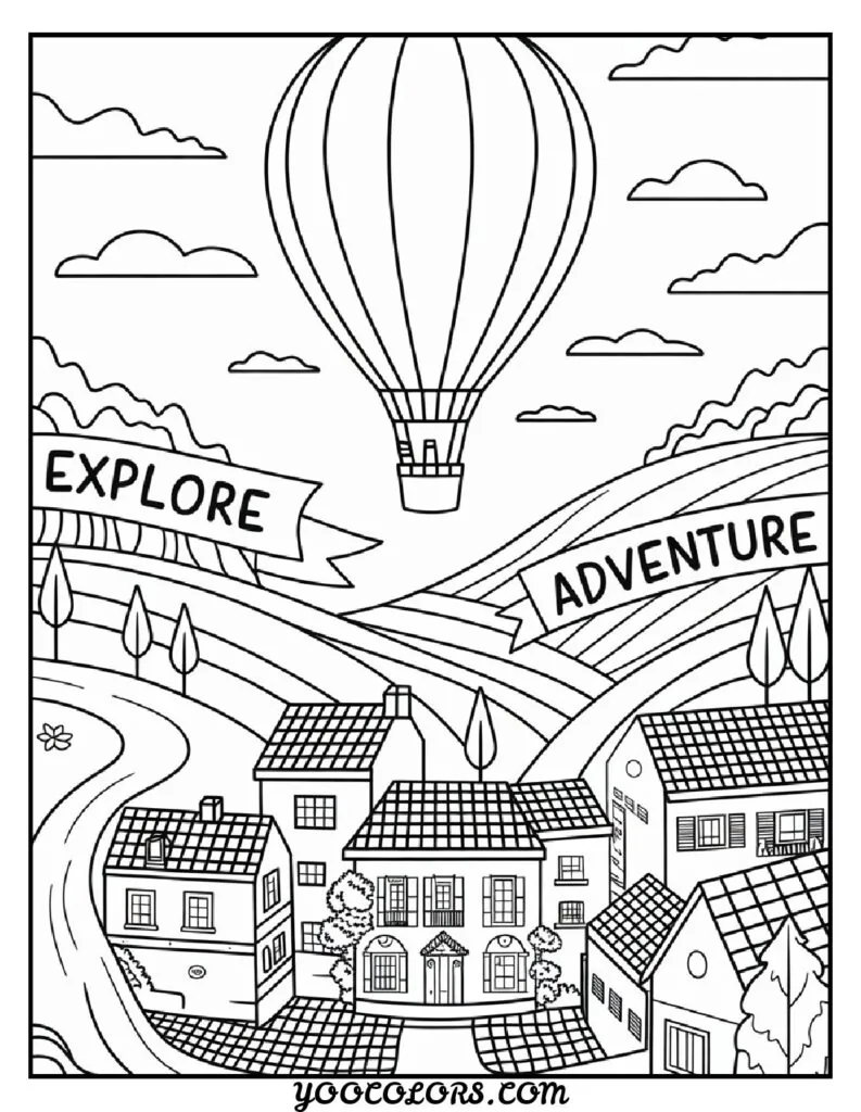Adult Coloring Page Ideas: 60 Best Designs for Relaxation and Creativity 30 adult coloring pagesTRAVEL INSPIRES SCENERY PAGES 21 pdf