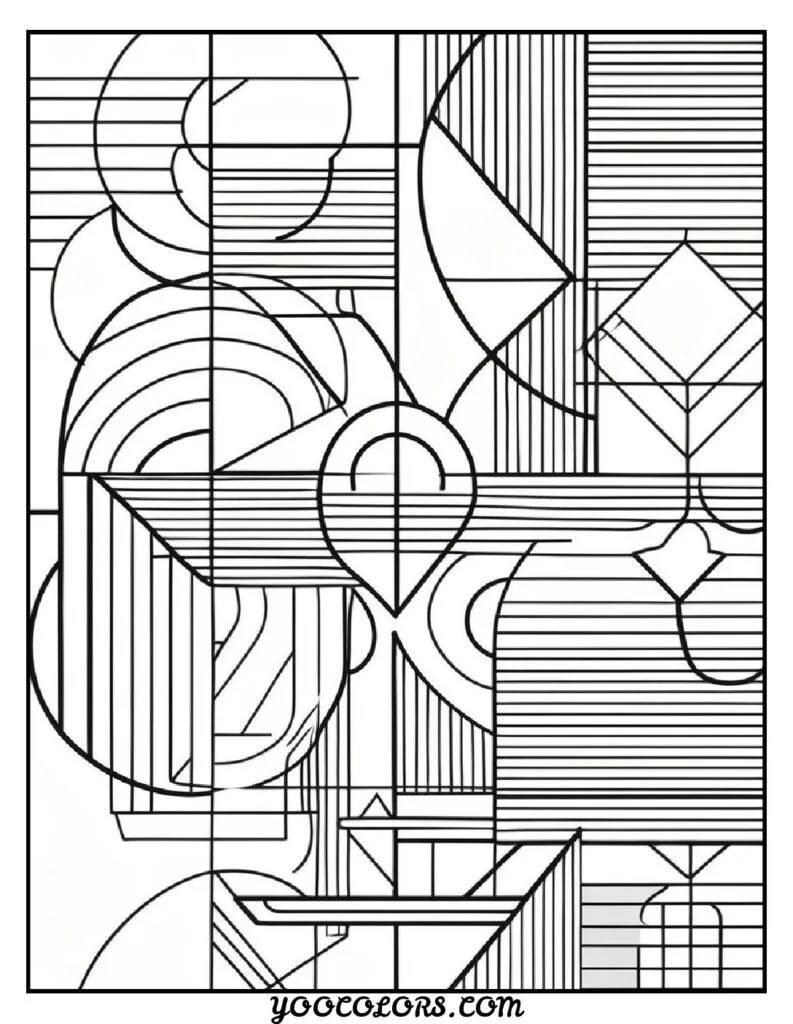 Adult Coloring Page Ideas: 60 Best Designs for Relaxation and Creativity 26 adult coloring pagesgeometric abstract art 2 pdf