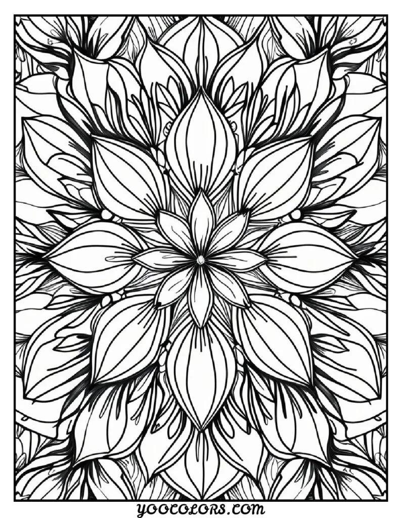 Flower Coloring Pages: 27 Best Designs for All Ages 16 flower coloring pages Lily Flower Mandala 1 pdf