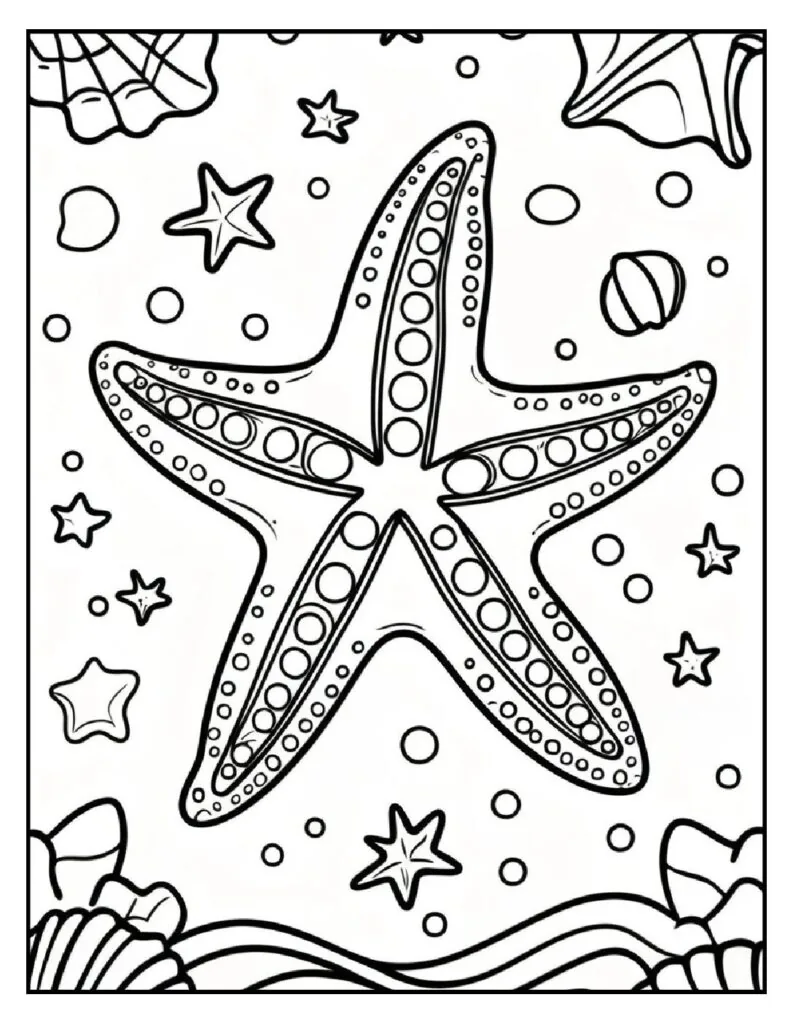 50 Fun And Easy, Free Printable Simple Summer Coloring Pages 12 summer coloring pages starfish pdf