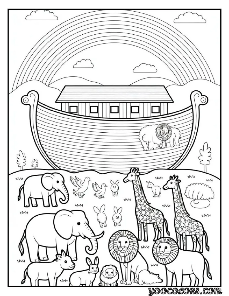 Christian Coloring Pages for Kids: 20 Inspirational Designs to Inspire Faith 4 Christian cioloring pages for kids Noahs Ark Bible Coloring Page pdf