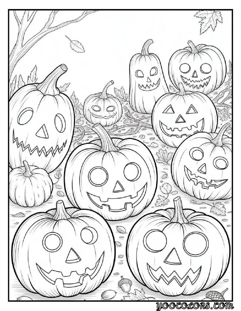 20 Free Fall Coloring Pages to Inspire Creativity This Season 13 Free Fall Coloring Pages Halloween pumpkin carving pdf