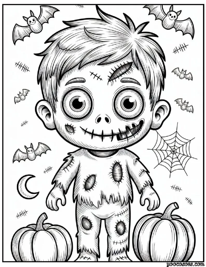 Halloween Coloring Pages Printable Featuring Classic Icons and Spooky Fun for All Ages 10 Halloween coloring pages printable Cute zombie character pdf