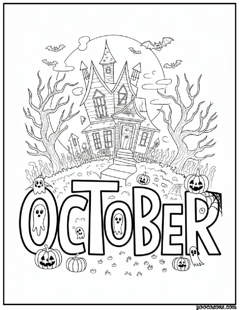 Printable October Coloring Pages For Adults Featuring 12 Unique Designs 3 October Coloring Pages 1 pdf