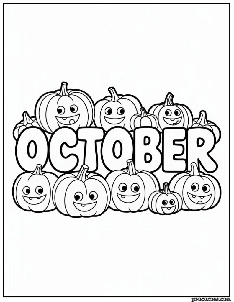 Printable October Coloring Pages For Adults Featuring 12 Unique Designs 14 October Coloring Pages 10 pdf