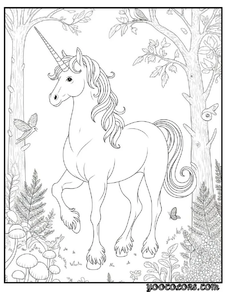 Unicorn Coloring Pages: Top 20 Creative Designs for All Ages 21 Unicorn Coloring Pages Majestic Unicorn in Forest 1 1 pdf