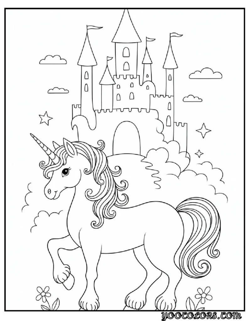 Unicorn Coloring Pages: Top 20 Creative Designs for All Ages 20 Unicorn Coloring Pages Unicorn and Castle Silhouette pdf