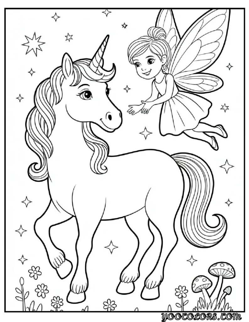 Unicorn Coloring Pages: Top 20 Creative Designs for All Ages 6 Unicorn Coloring Pages Unicorn and Fairy Friends pdf