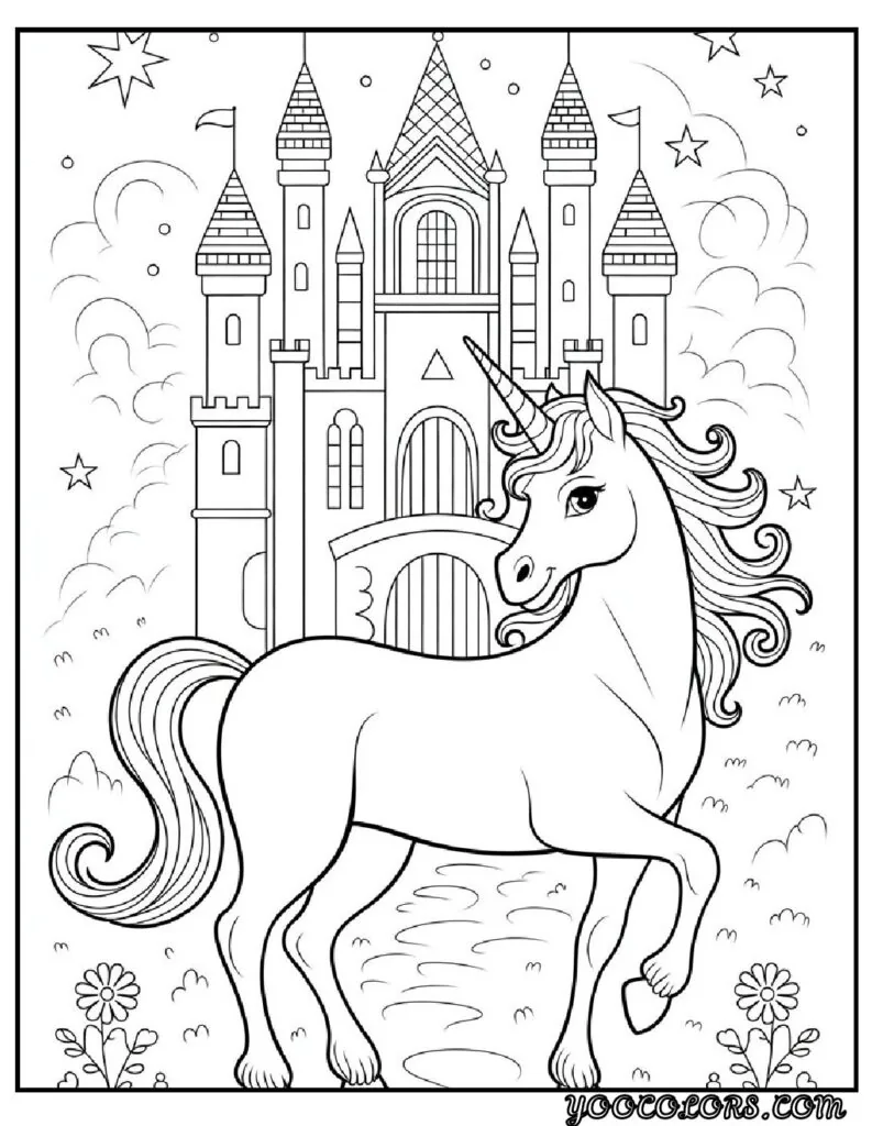 Unicorn Coloring Pages: Top 20 Creative Designs for All Ages 5 Unicorn Coloring Pages Unicorn in Magical Castle pdf