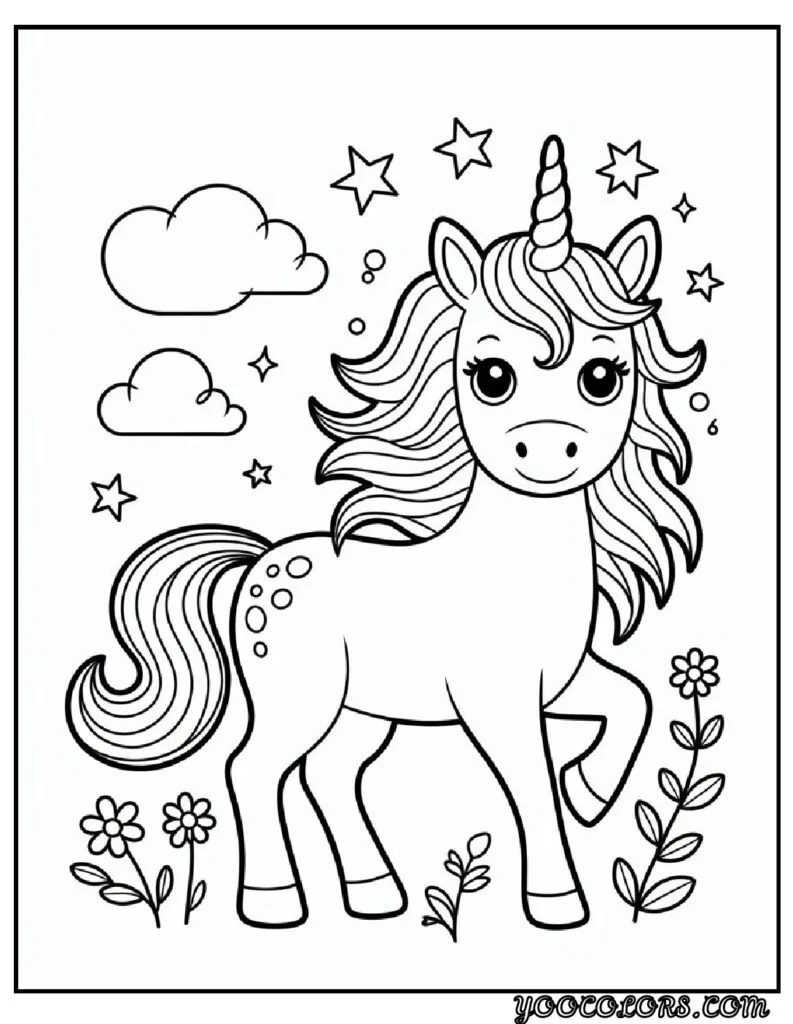 Unicorn Coloring Pages: Top 20 Creative Designs for All Ages 4 Unicorn Coloring Pages cute Unicorn with Rainbow Mane pdf