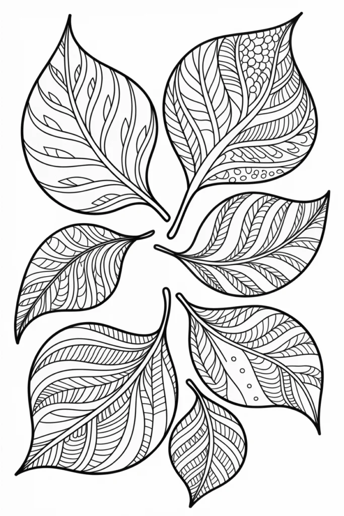 Fall Leaves Coloring Pages 2 fall leaves coloring pages
