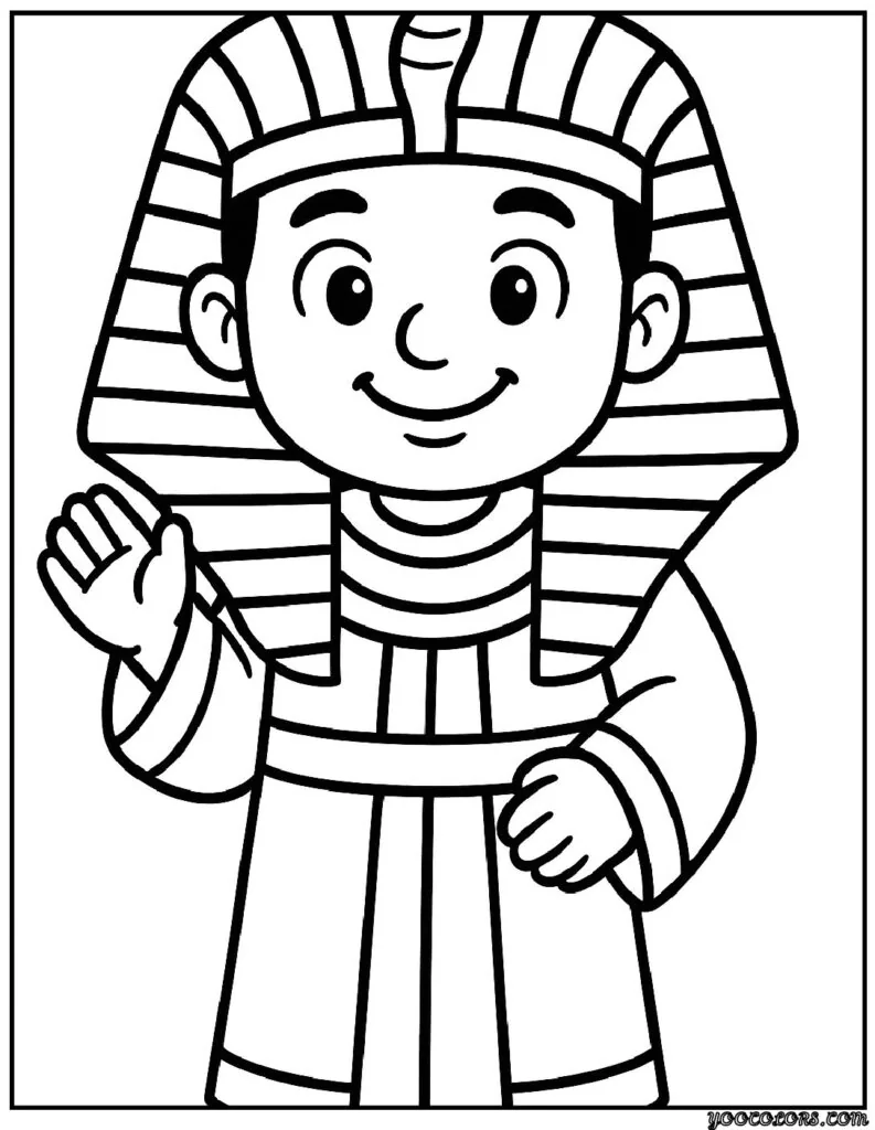 Egyptian Coloring Pages, Free Printable Art & History 2 egyptian coloring pages cartoon pharaoh.png pdf