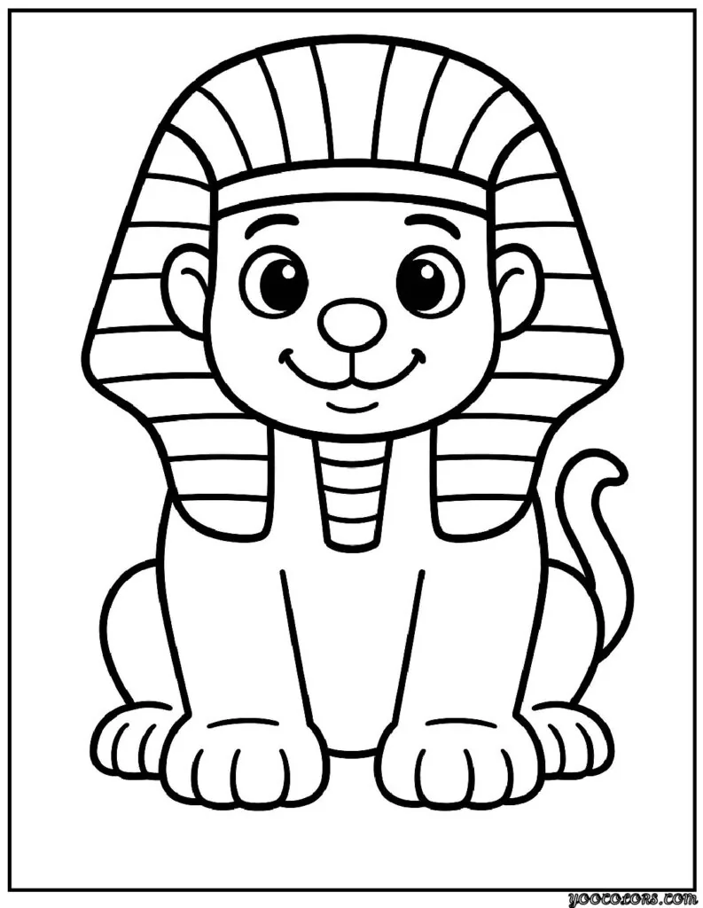 Egyptian Coloring Pages, Free Printable Art & History 3 egyptian coloring pages cute sphinx pdf
