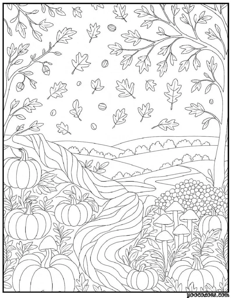 Fall Coloring Pages for Adults 19 Creative Designs to Inspire Relaxation 3 fall coloring pages for adults 1 pdf