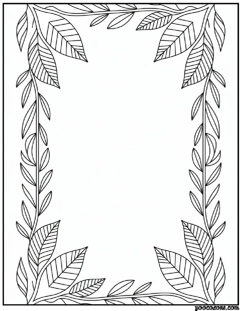 Fall Leaves Coloring Pages 25 fall leaves coloring pages Leaf border and frame design pdf